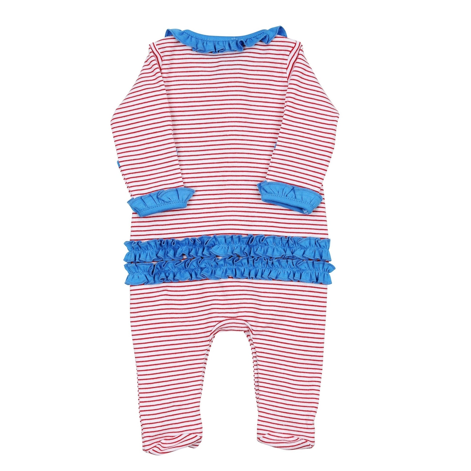 Little Firecracker Applique Ruffle Footie - Magnolia BabyFootie