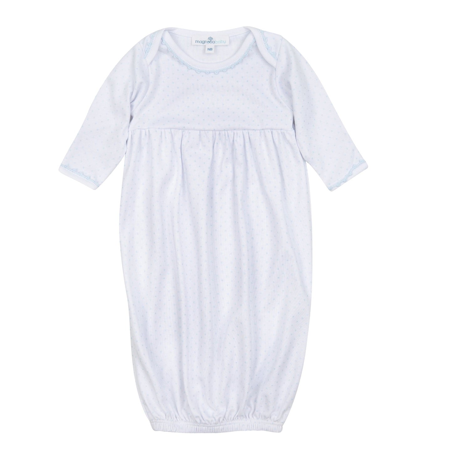 Little Love Gathered Gown - Light Blue - Magnolia BabyGown