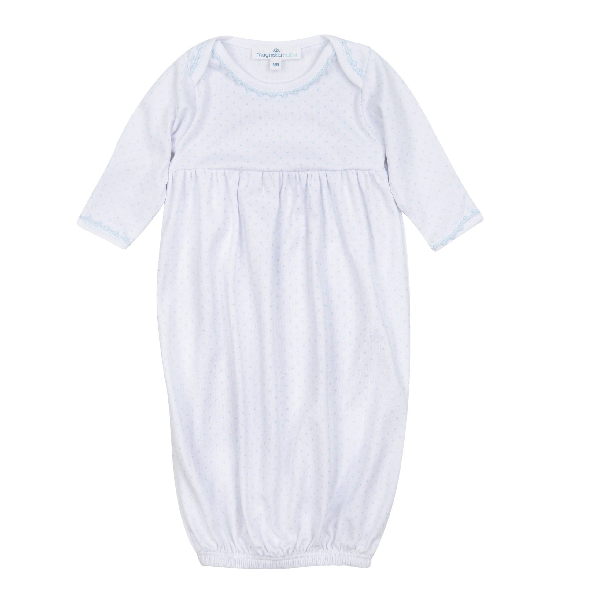 Little Love Gathered Gown - Light Blue - Magnolia BabyGown