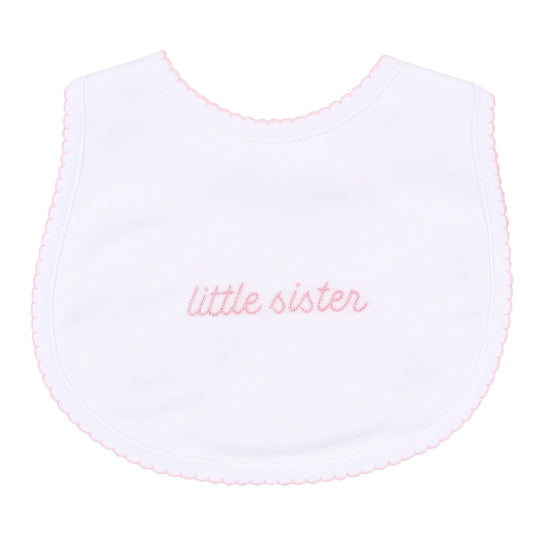 Little Sister Embroidered Bib - Magnolia BabyBib