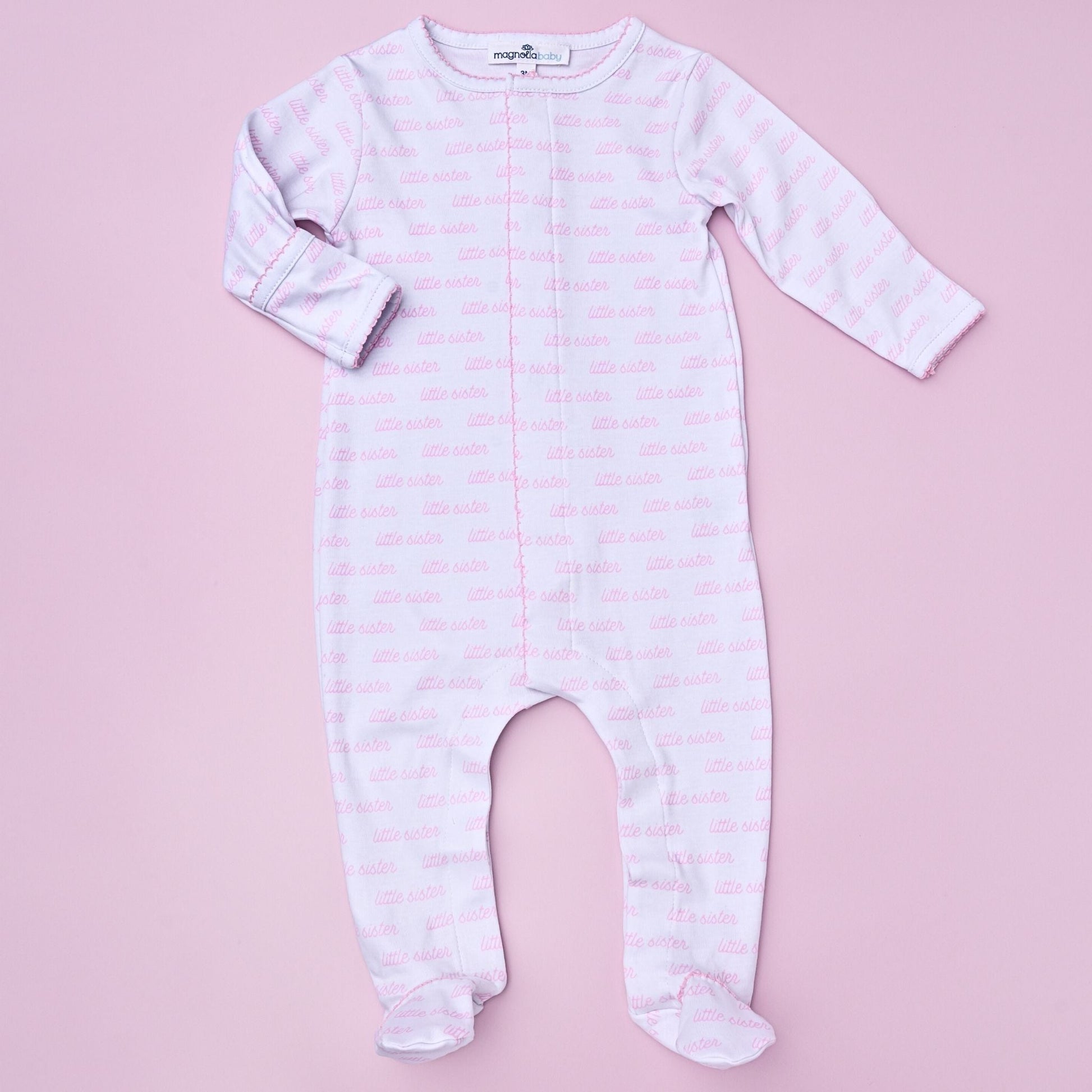 Little Sister Printed Footie - Magnolia Baby Footie