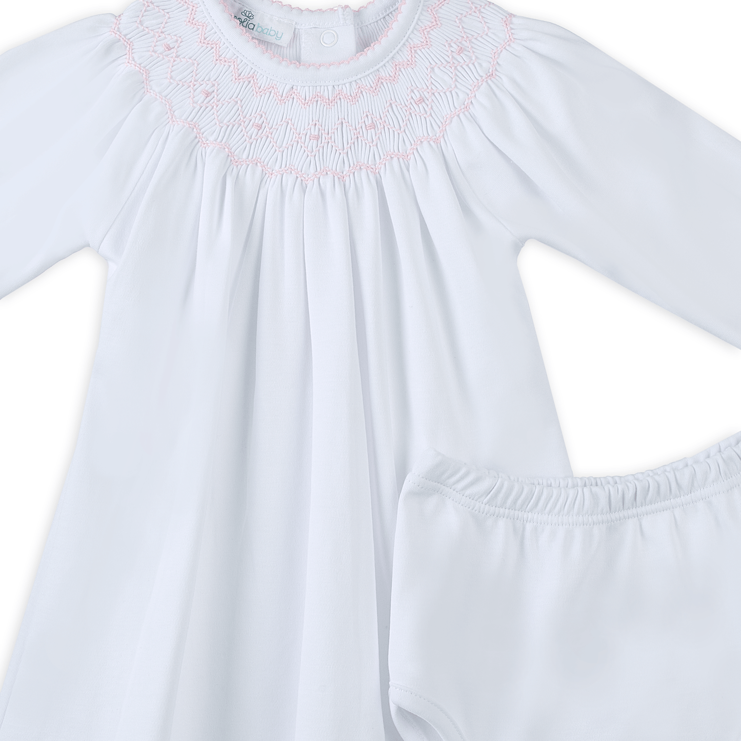 Lizzie's Classics Bishop Long Sleeve Dress - Pink - Magnolia BabyDress