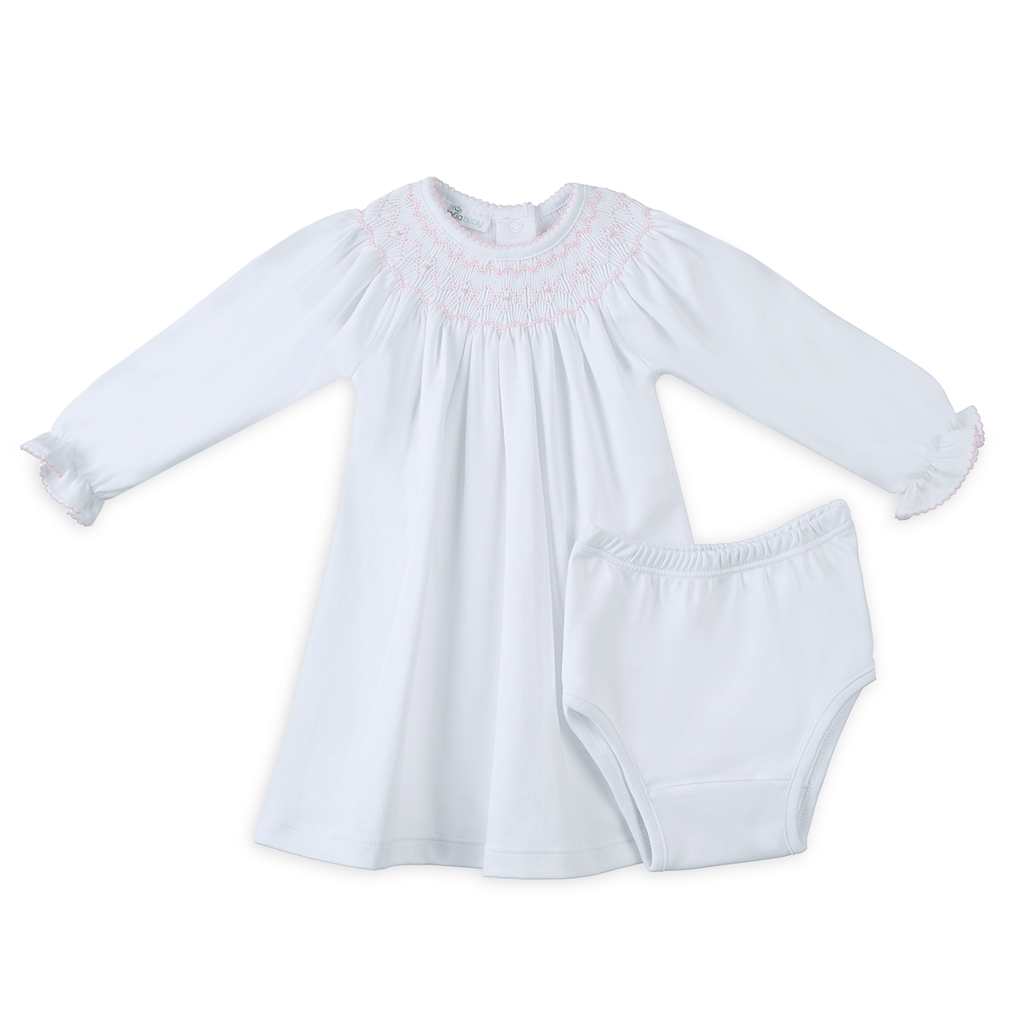 Lizzie's Classics Bishop Long Sleeve Dress - Pink - Magnolia BabyDress