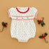 Winter Berries Smocked Short Sleeve Bubble - Luna and Arlo Girl