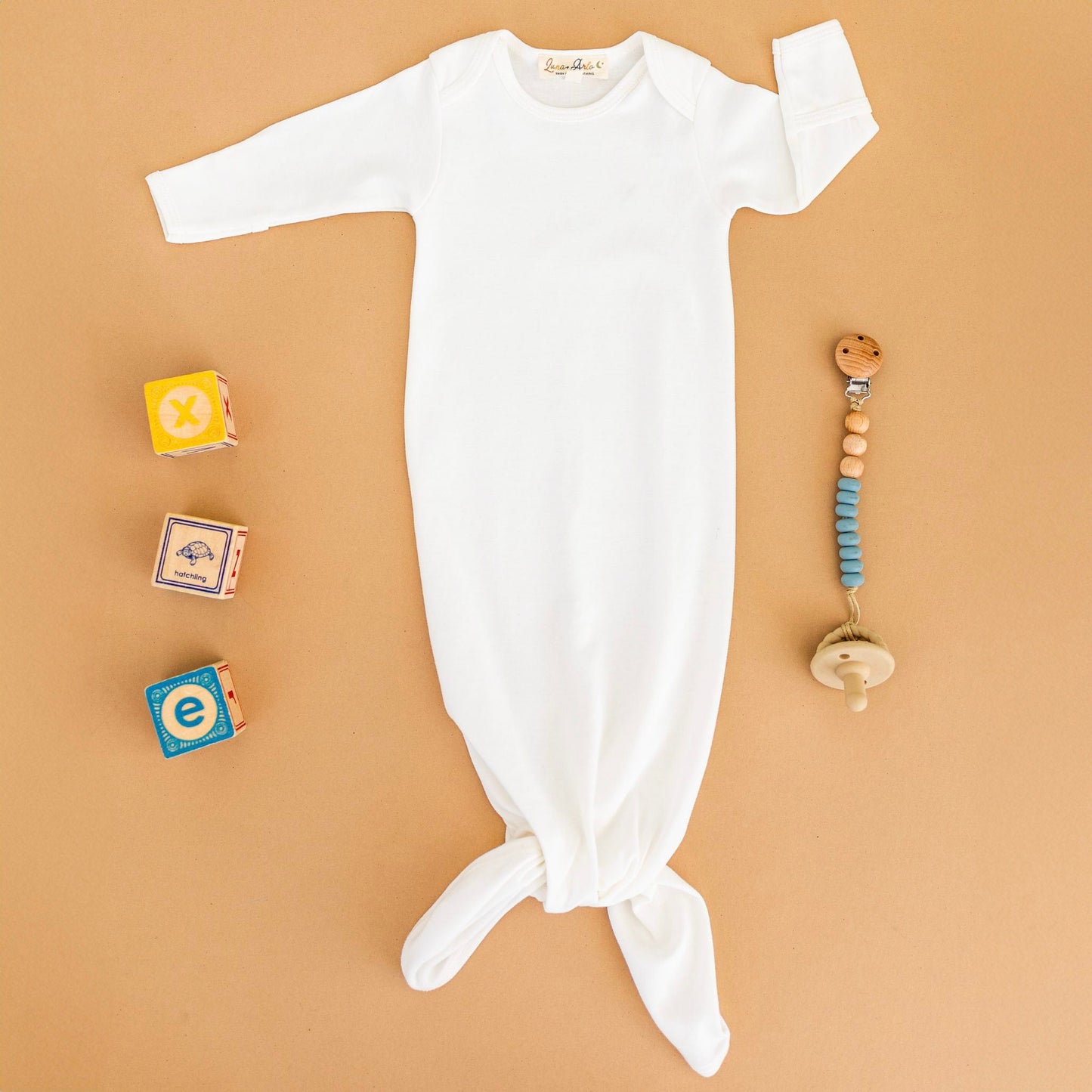 Luna & Arlo Basics Gown - Ivory - Magnolia BabyGown