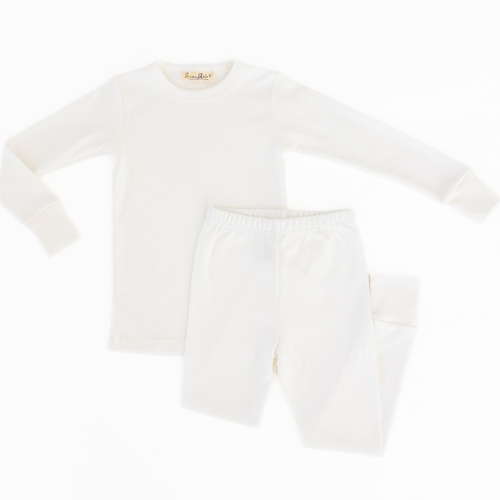 Luna & Arlo Basics Long Pajamas - Ivory - Magnolia BabyLong Pajamas