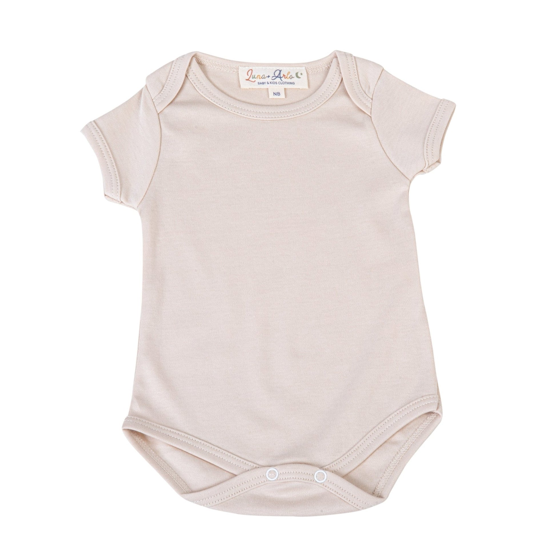 Luna & Arlo Basics Short Sleeve Bodysuit - Driftwood - Magnolia BabyBodysuit