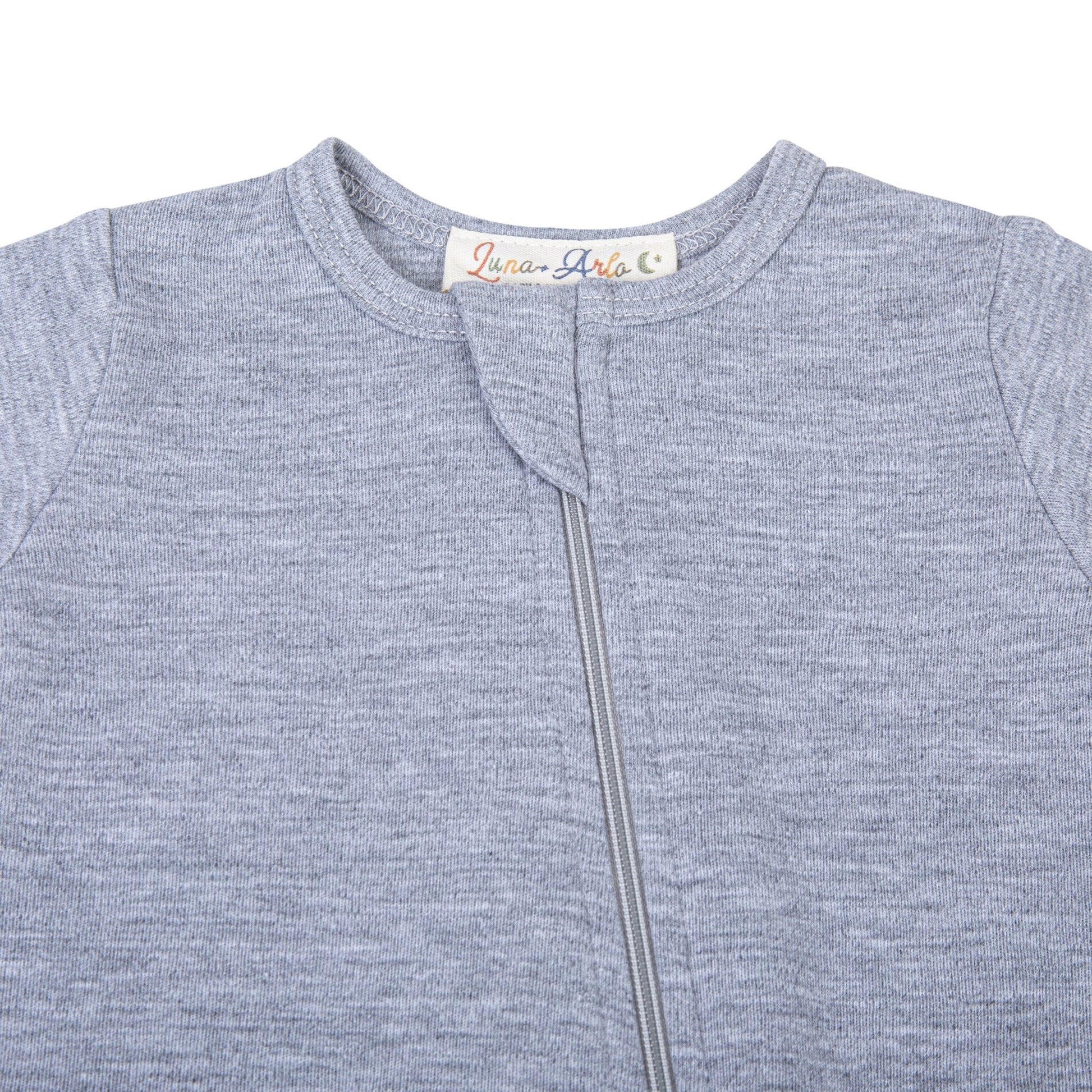 Luna & Arlo Basics Zip Footie - Slate - Magnolia BabyFootie