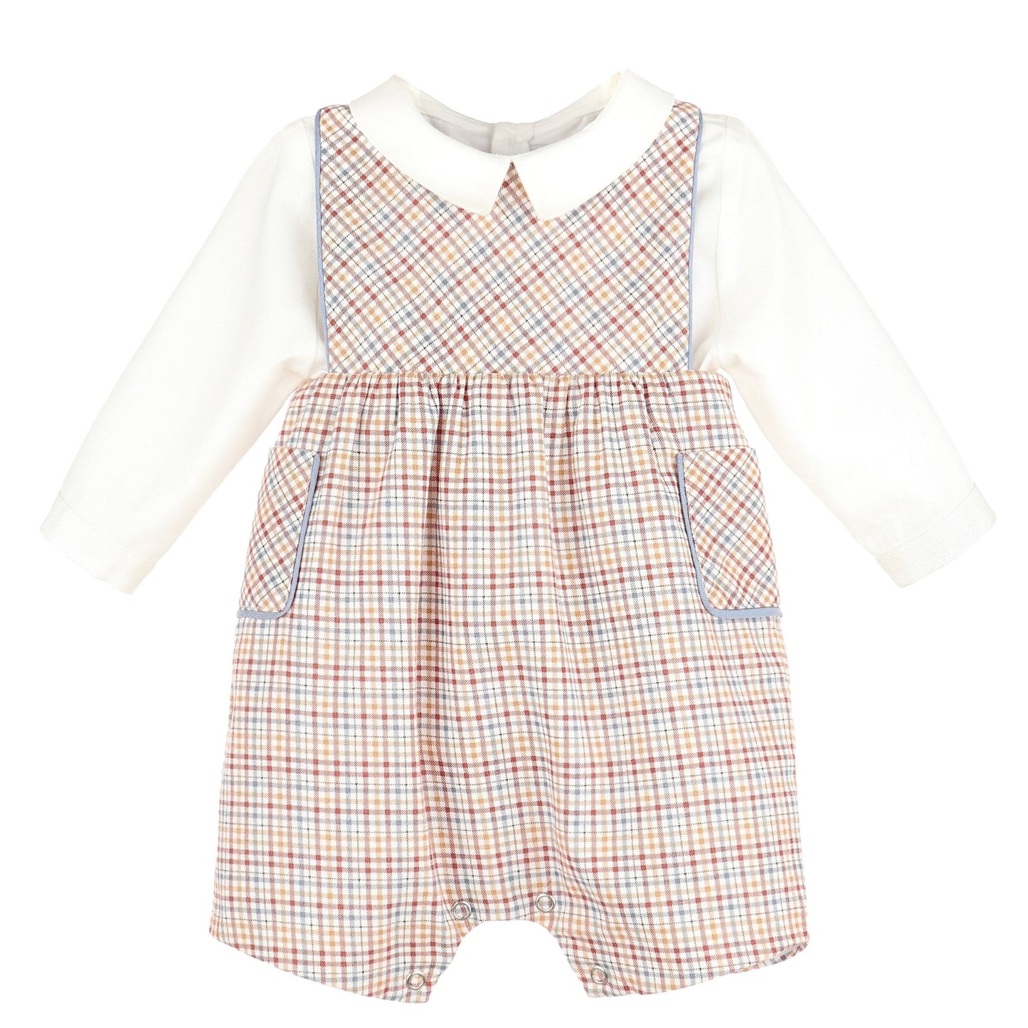Maple Checks Shortall Set - Magnolia BabyShortall