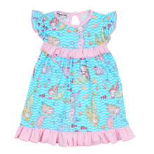  Mermazing! Print Ruffle Flutters Dress - Magnolia BabyDress