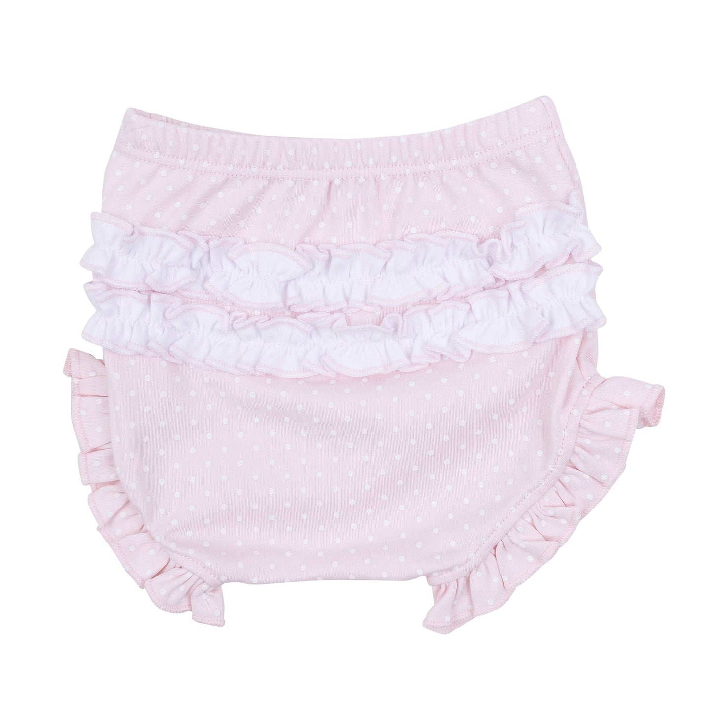 Mia's Classics Smocked Ruffle Short Sleeve Diaper Cover Set - Pink - Magnolia BabyDiaper Cover