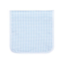 Mini Checks Burp Cloth - Blue - Magnolia BabyBurp Cloth