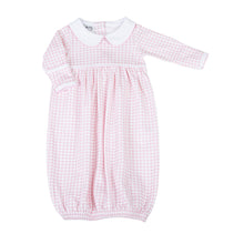  Mini Checks Collared Gathered Gown - Pink - Magnolia BabyGown