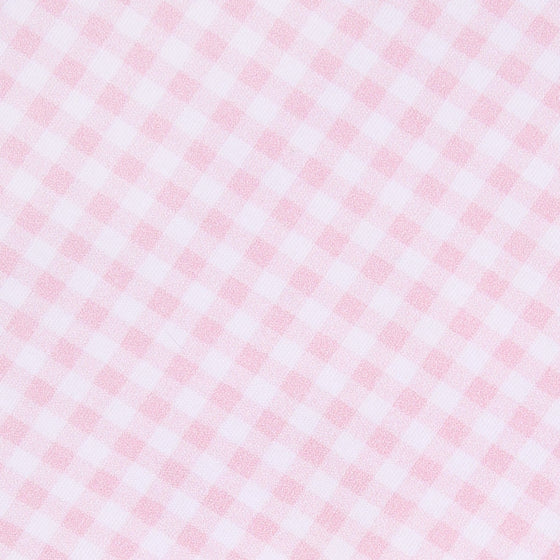 Mini Checks Collared Ruffle Short Sleeve Diaper Cover Set - Pink - Magnolia BabyDiaper Cover