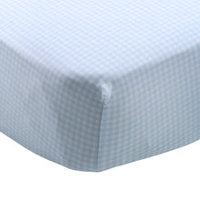  Mini Checks Crib Sheets - Blue - Magnolia BabyCrib Sheet
