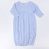 Mini Checks Gathered Gown - Blue - Magnolia BabyGown