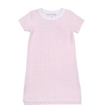  Mini Checks Girl's Short Sleeve Nightdress - Pink - Magnolia BabyNightdress