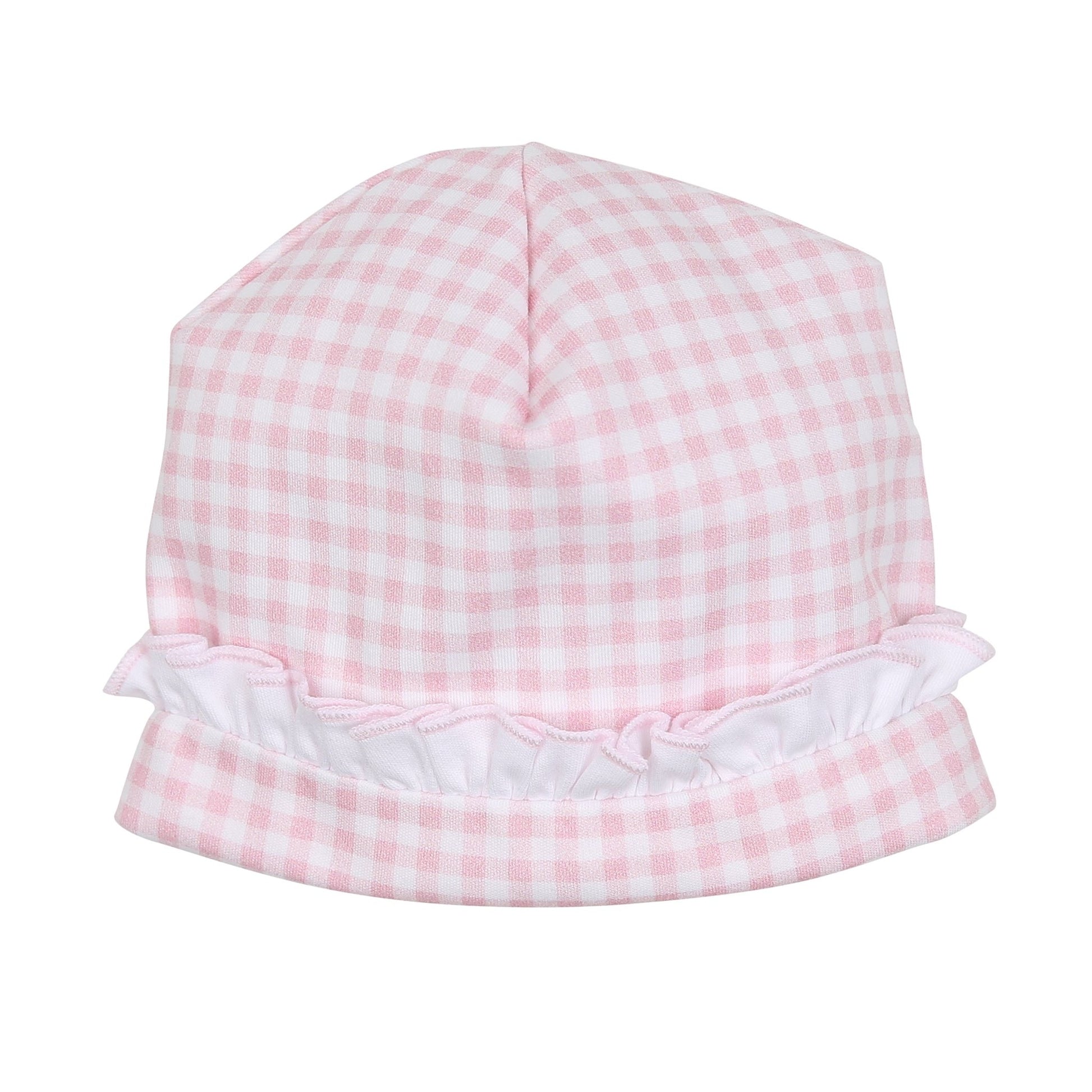 Mini Checks Ruffle Hat - Pink - Magnolia BabyHat
