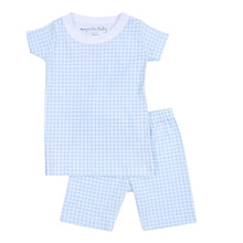  Mini Checks Short Pajamas - Blue - Magnolia BabyShort Pajamas