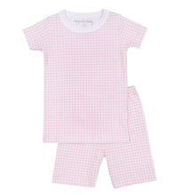  Mini Checks Short Pajamas - Pink - Magnolia BabyShort Pajamas