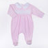 Mini Checks Smocked Footie - Pink - Magnolia BabyFootie