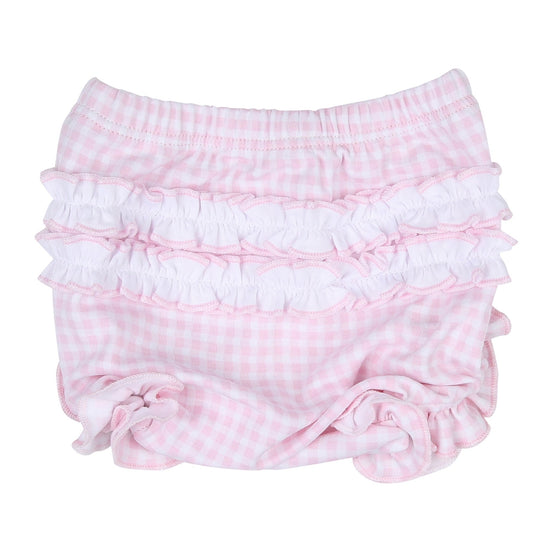 Mini Checks Smocked Short Sleeve Diaper Cover Set - Pink - Magnolia BabyDiaper Cover