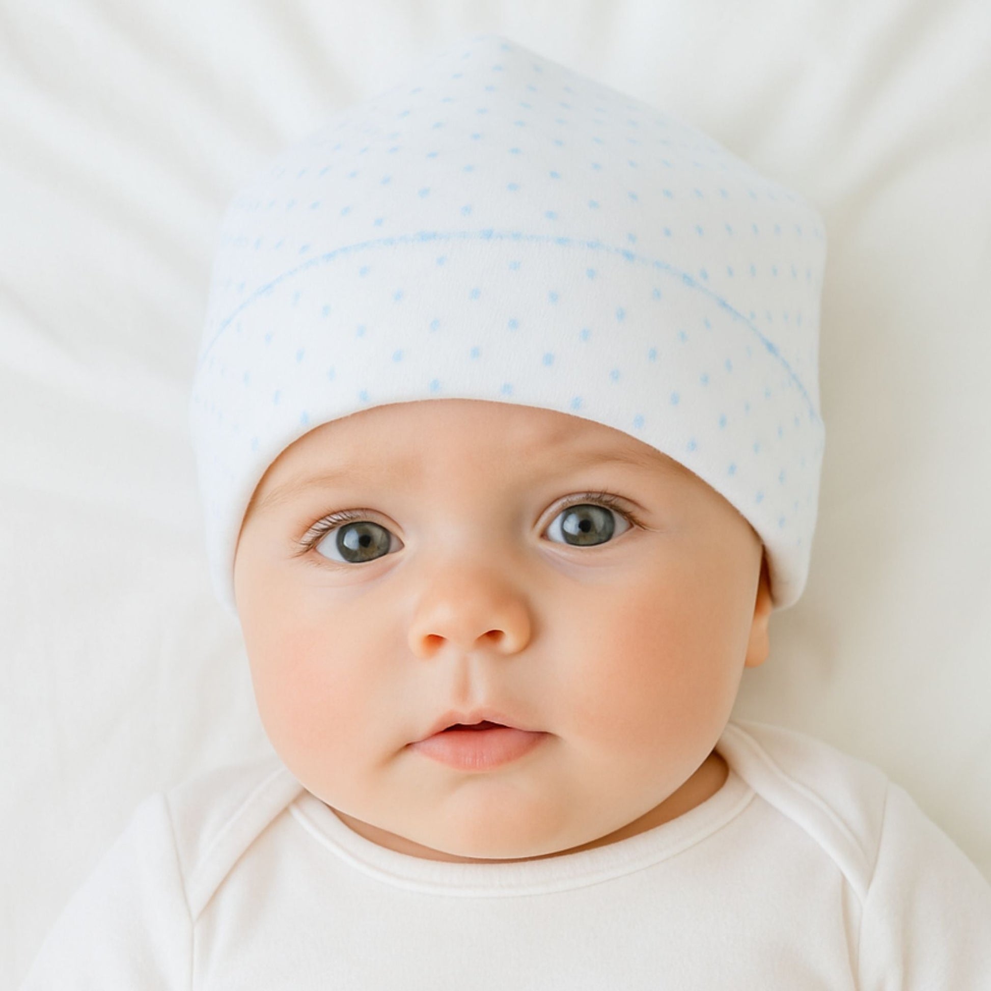 Mini Dots Hat - Blue - Magnolia BabyHat