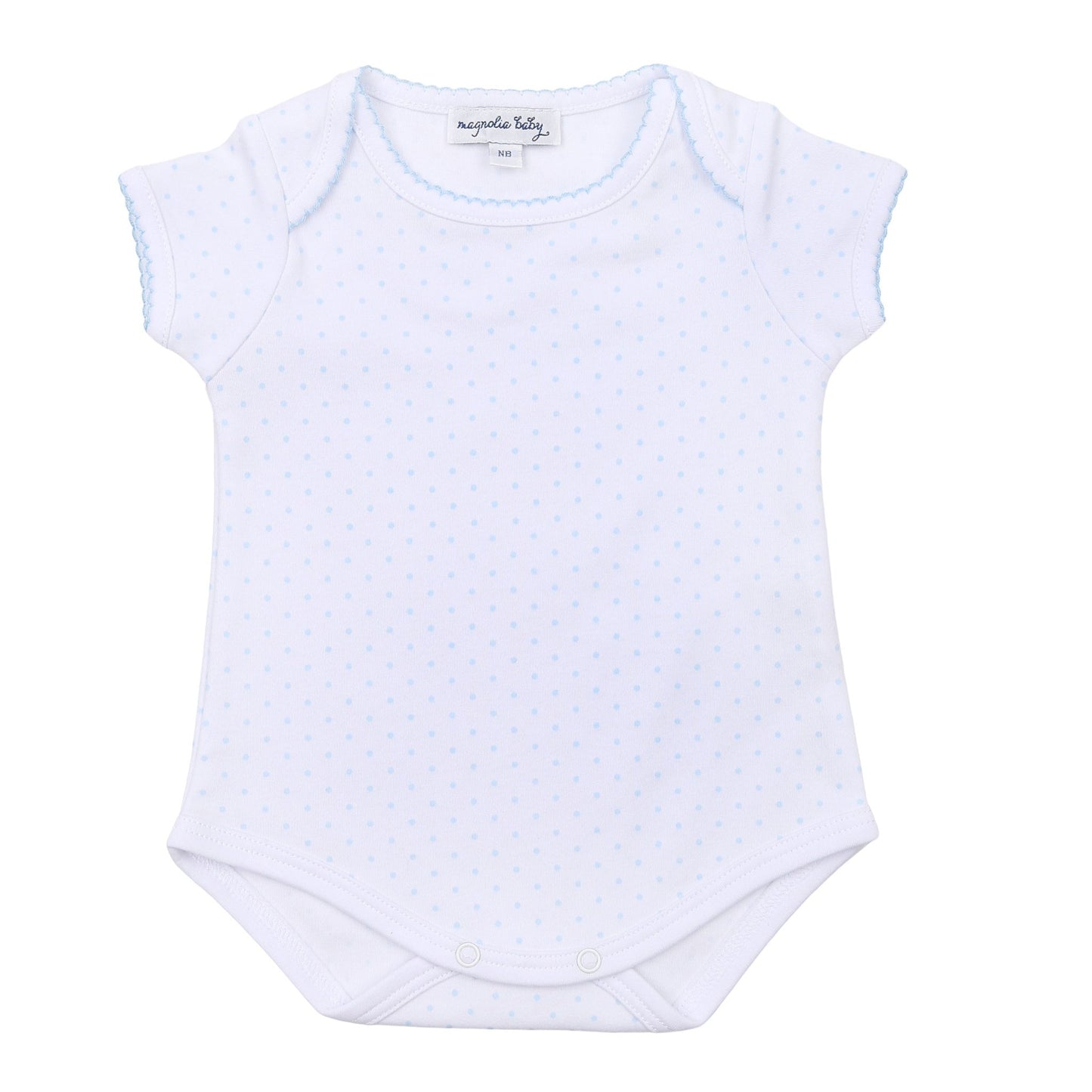 Mini Dots Short Sleeve Bodysuit - Blue - Magnolia BabyBodysuit