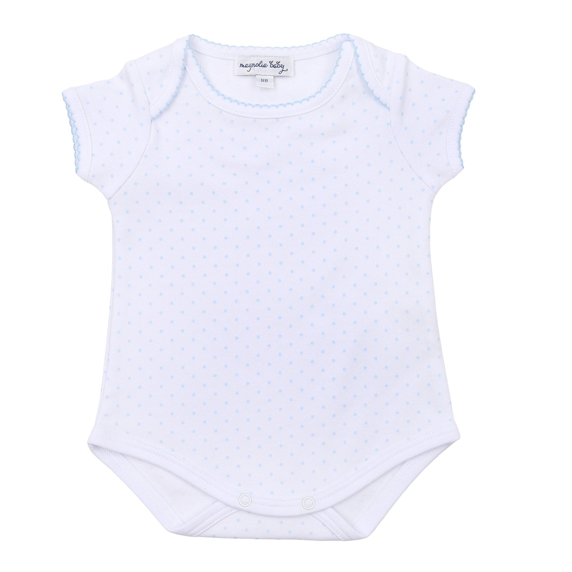 Mini Dots Short Sleeve Bodysuit - Blue - Magnolia BabyBodysuit