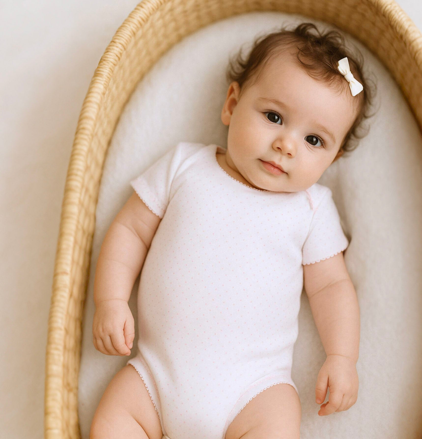 Mini Dots Short Sleeve Bodysuit Pink – Magnolia Baby