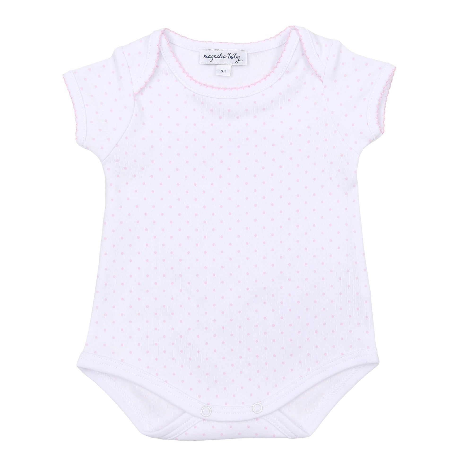 Mini Dots Short Sleeve Bodysuit - Pink - Magnolia BabyBodysuit