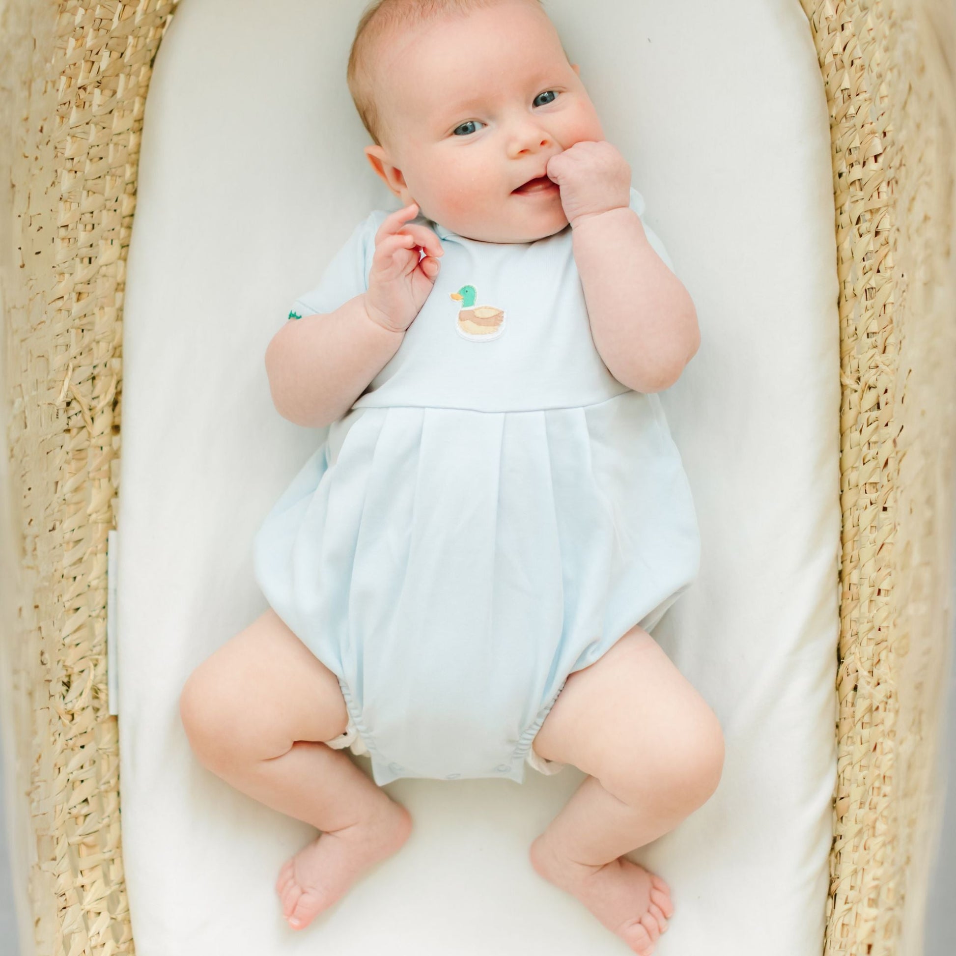 Mini Mallard Embroidered Bubble - Light Blue - Magnolia BabyBubble