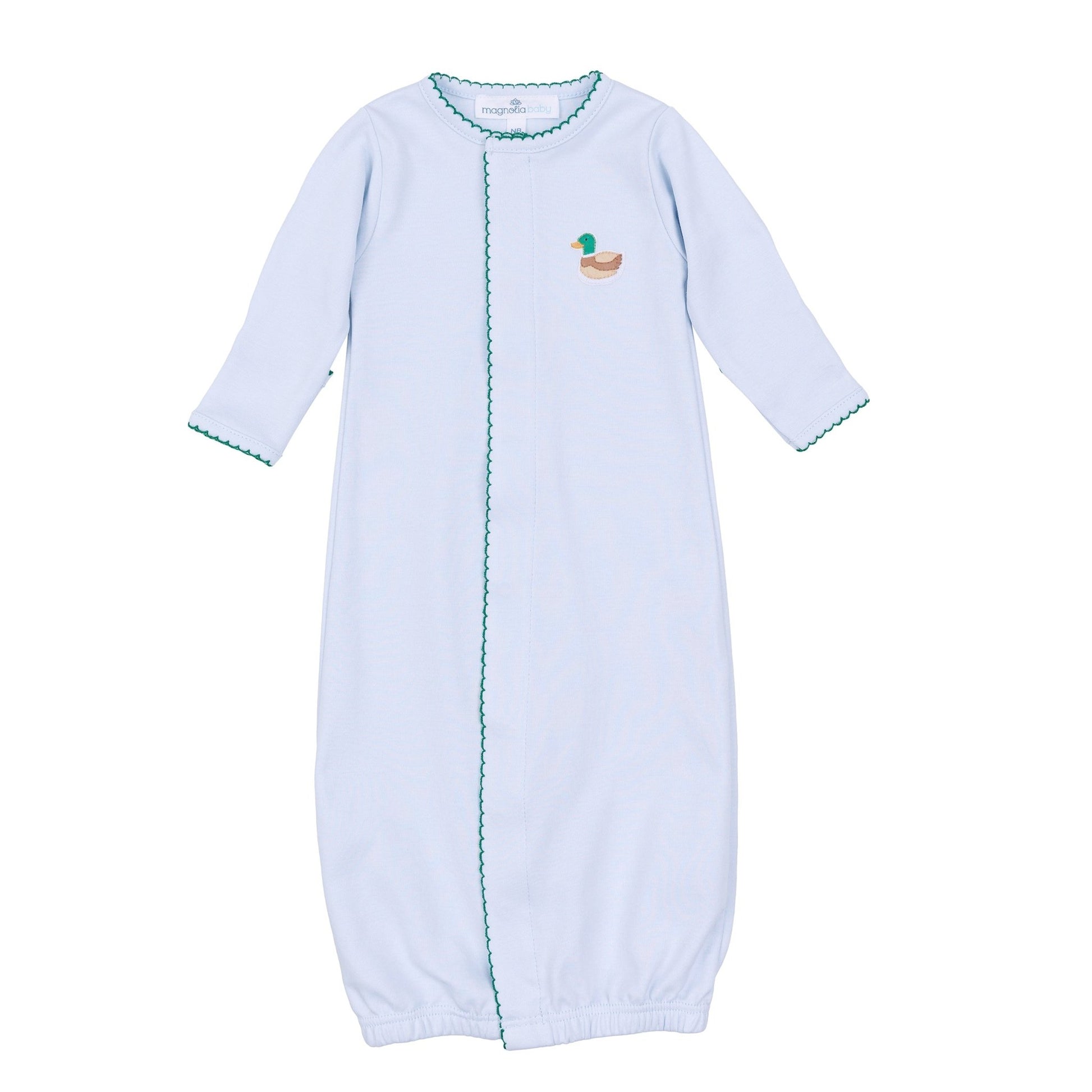 Mini Mallard Embroidered Converter - Light Blue - Magnolia BabyConverter Gown