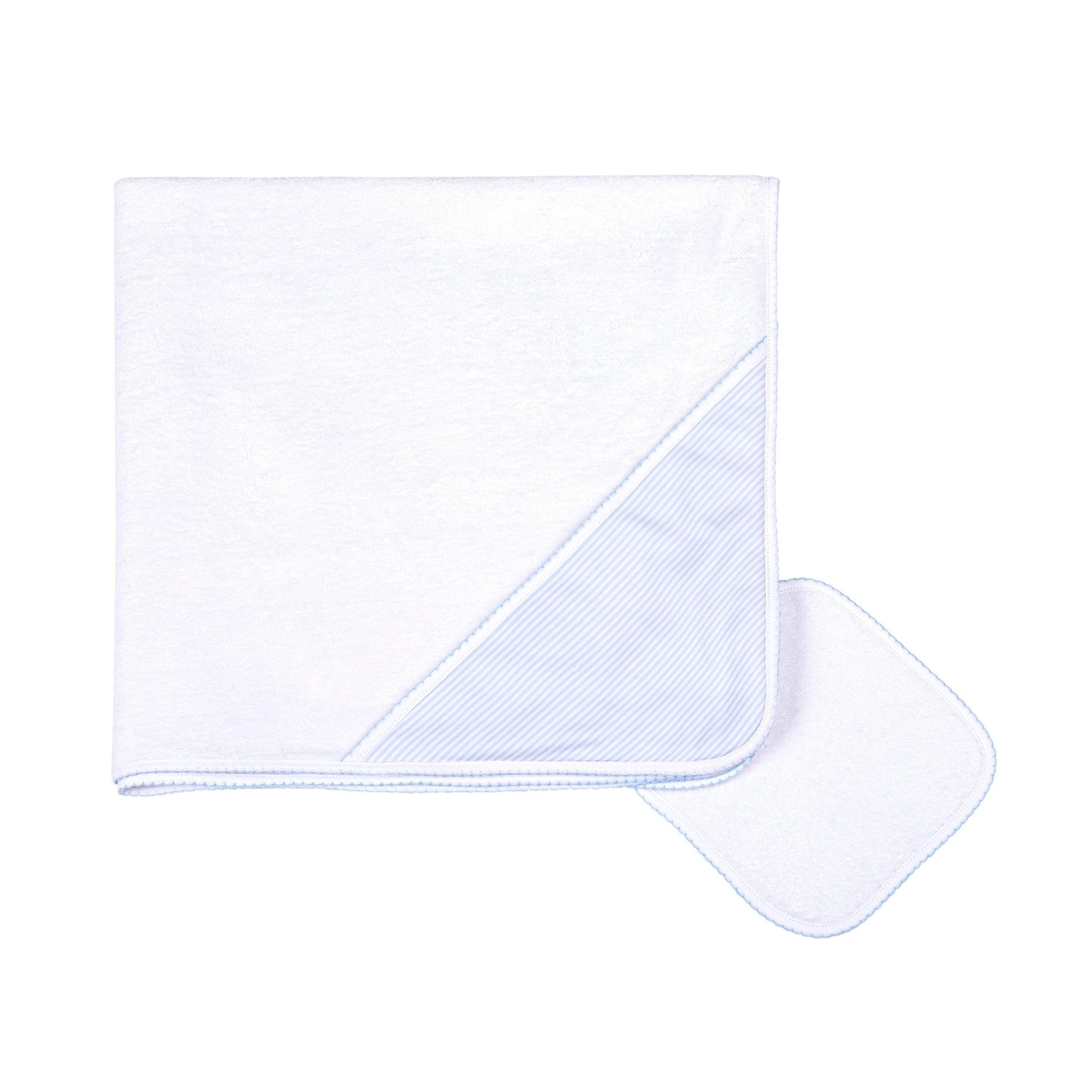 Mini Stripes Towel Set - Blue - Magnolia BabyTowel Set