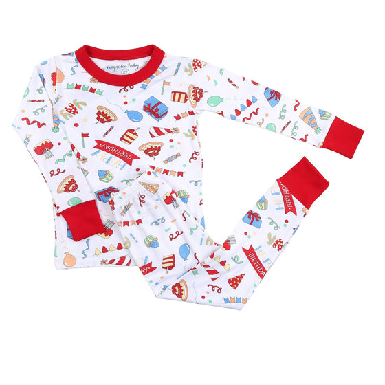 My Birthday! Red Toddler Long Pajamas - Magnolia BabyLong Pajamas