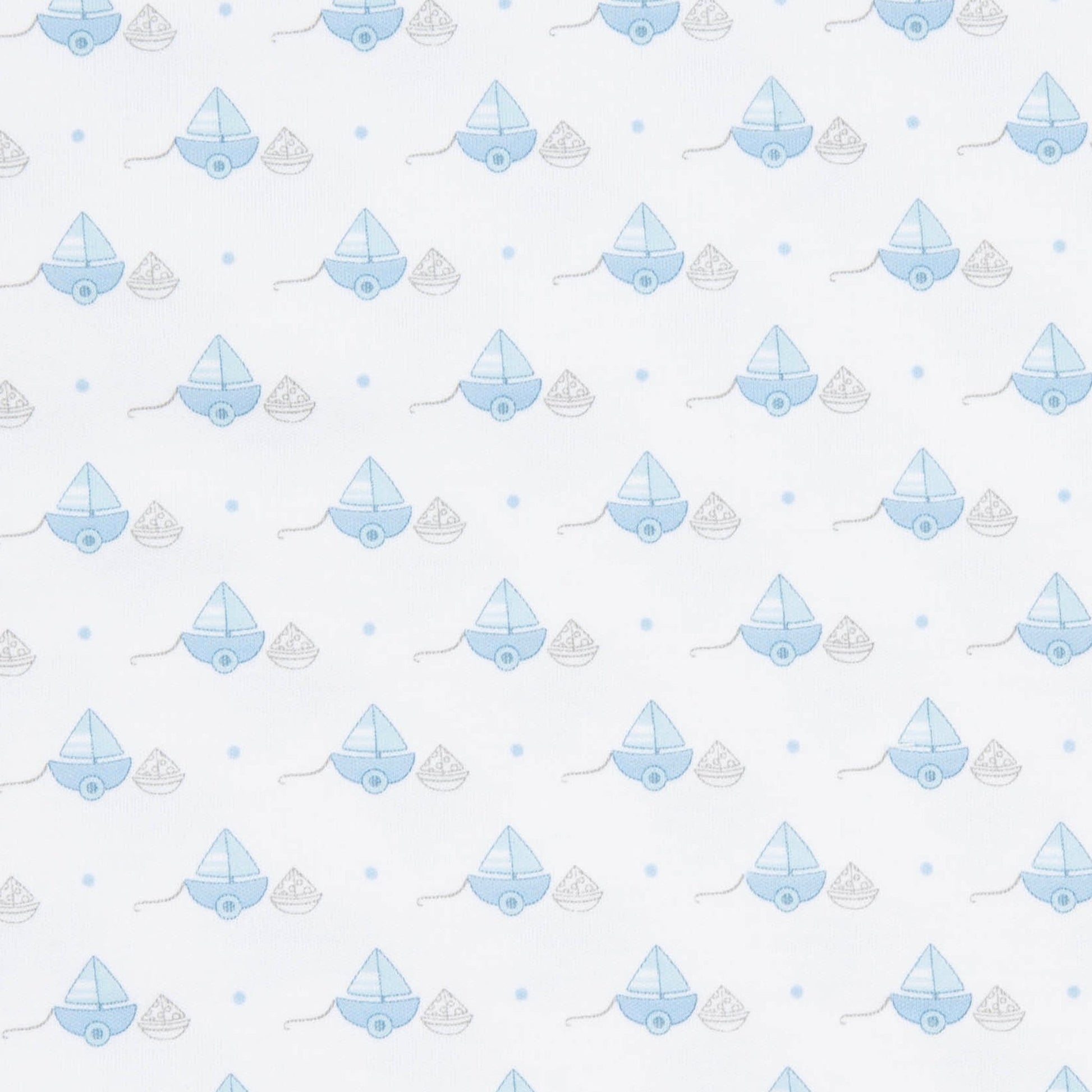 My First Sailboat Long Pajamas - Light Blue - Magnolia BabyLong Pajamas