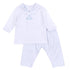 My Little Boo Embroidered Collared 2pc Pant Set - Light Blue - Magnolia Baby2pc Pant Set