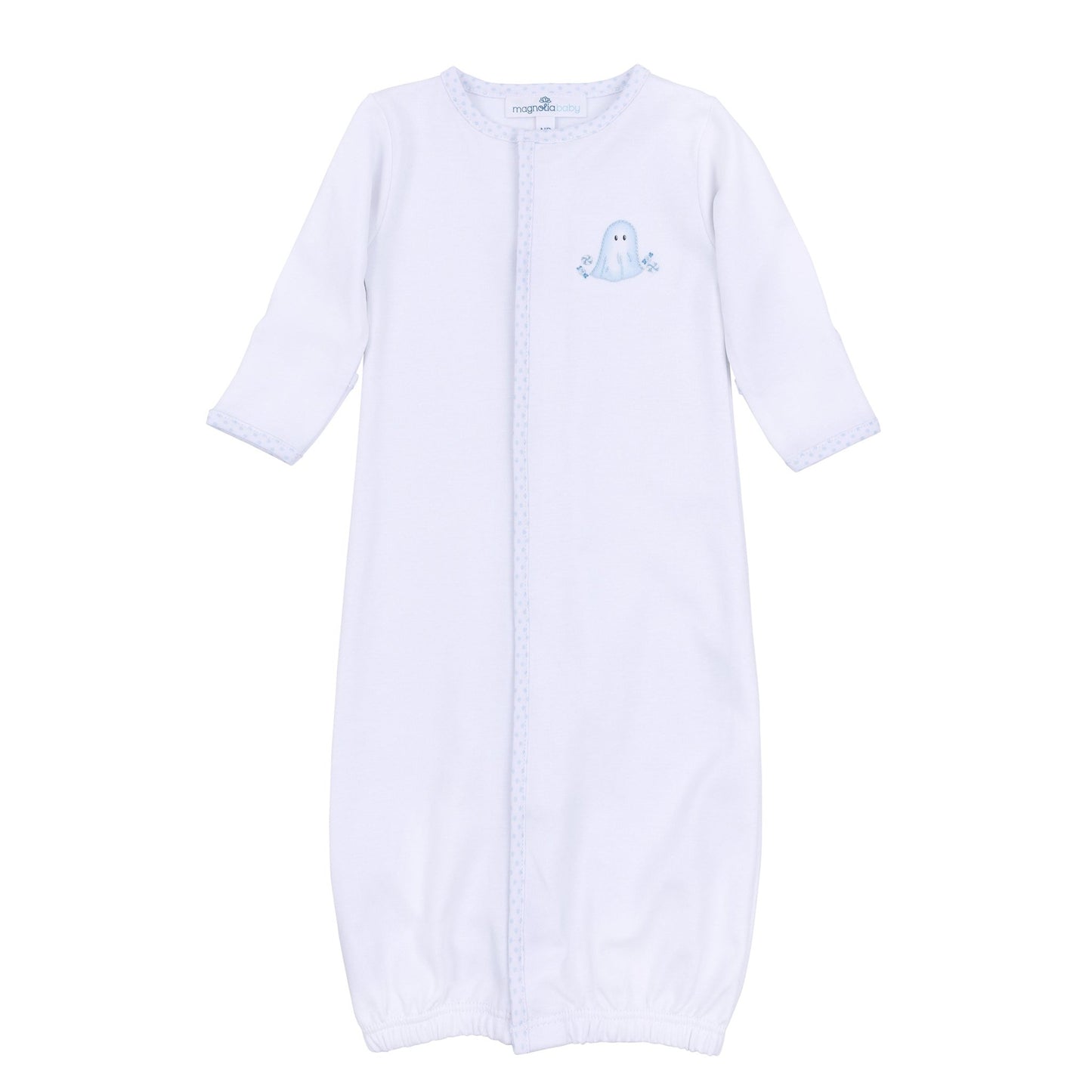 My Little Boo Embroidered Converter - Light Blue - Magnolia BabyConverter Gown