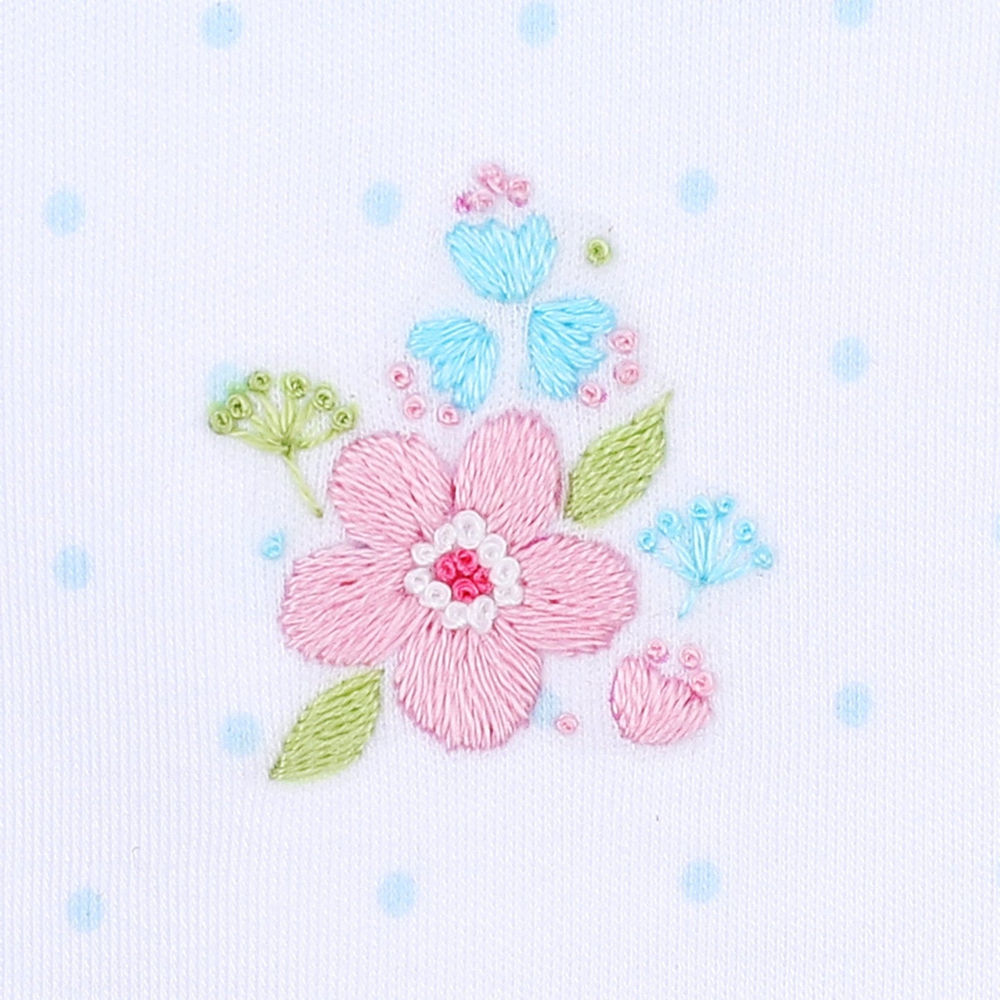Natalie's Classics Embroidered Ruffle Footie - Magnolia BabyFootie