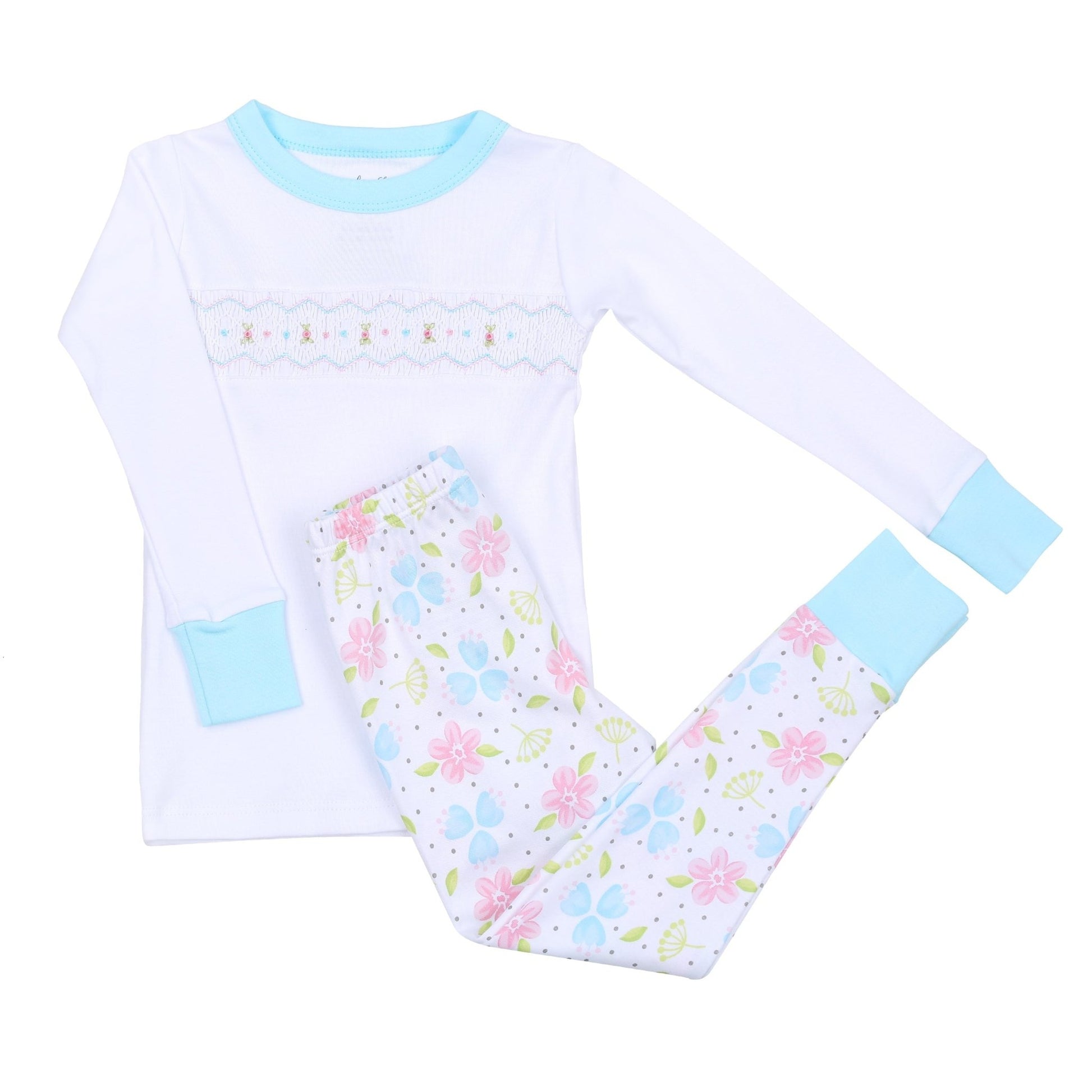 Natalie's Classics Smocked Long Pajamas - Magnolia BabyLong Pajamas