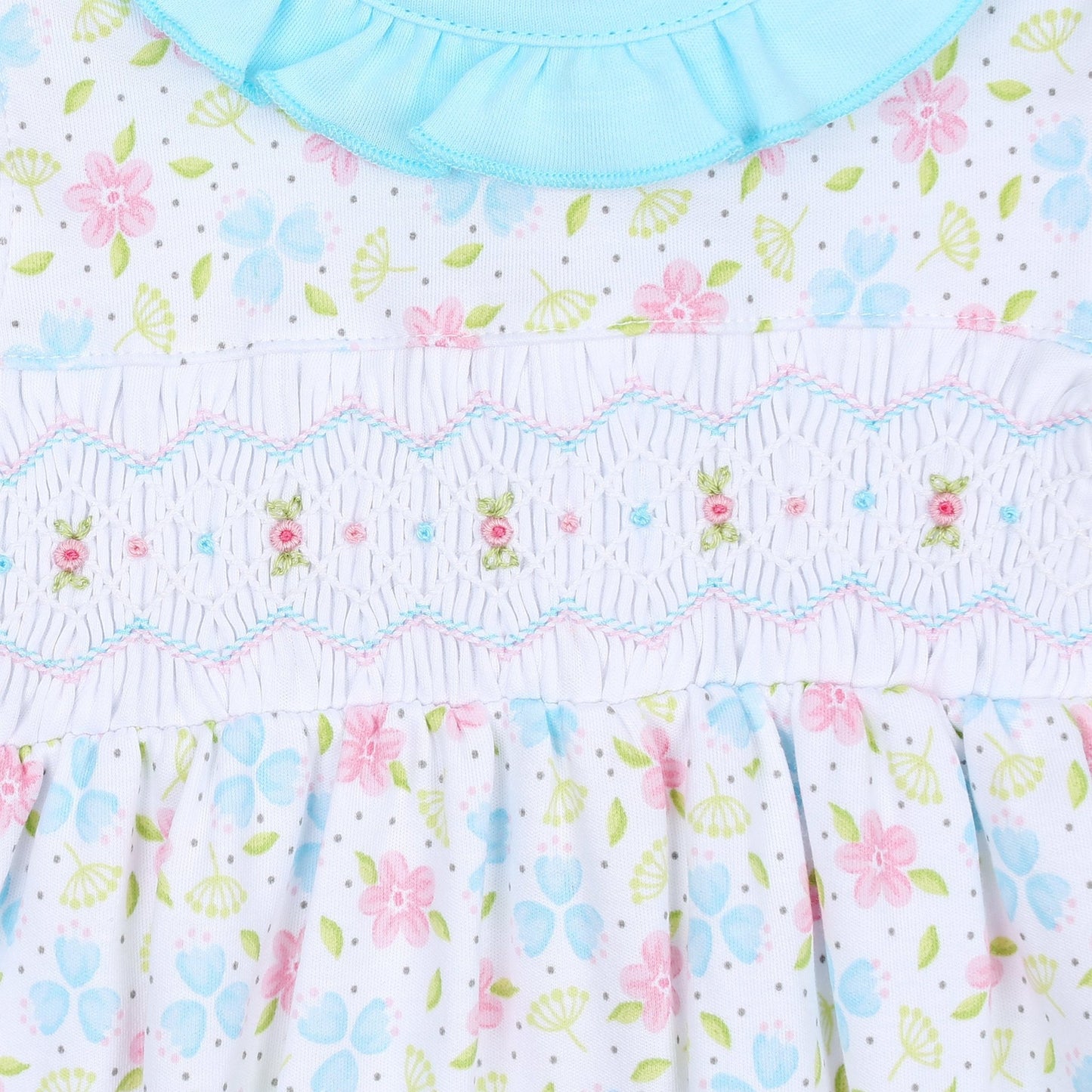 Natalie's Classics Smocked Print Flutters Dress - Magnolia BabyDress