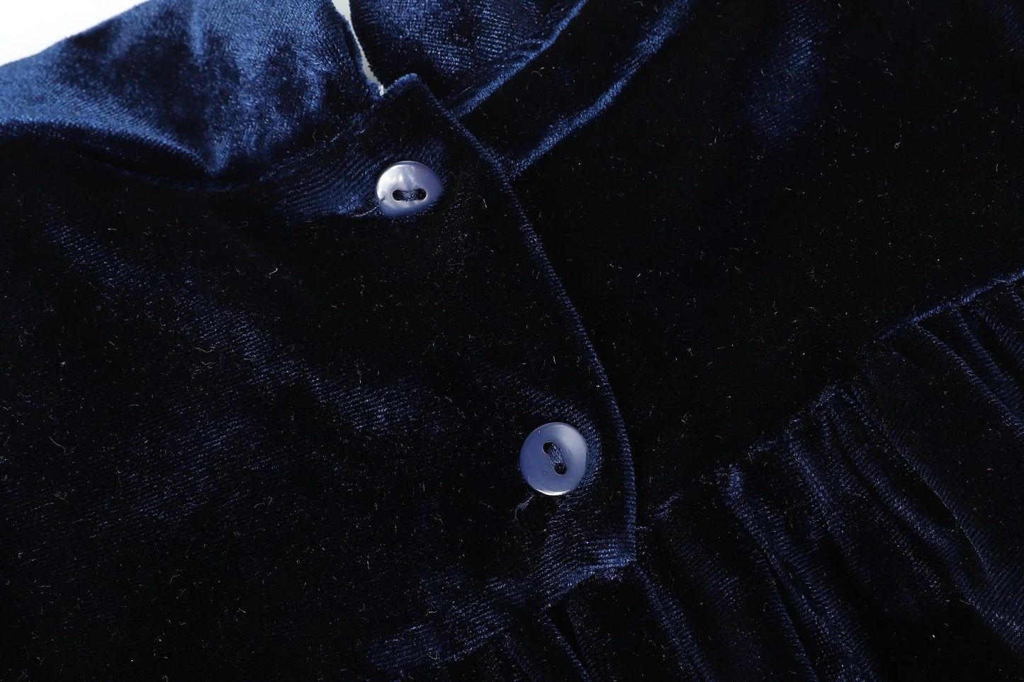 Navy Velour Flutter Dress - Magnolia BabyDress