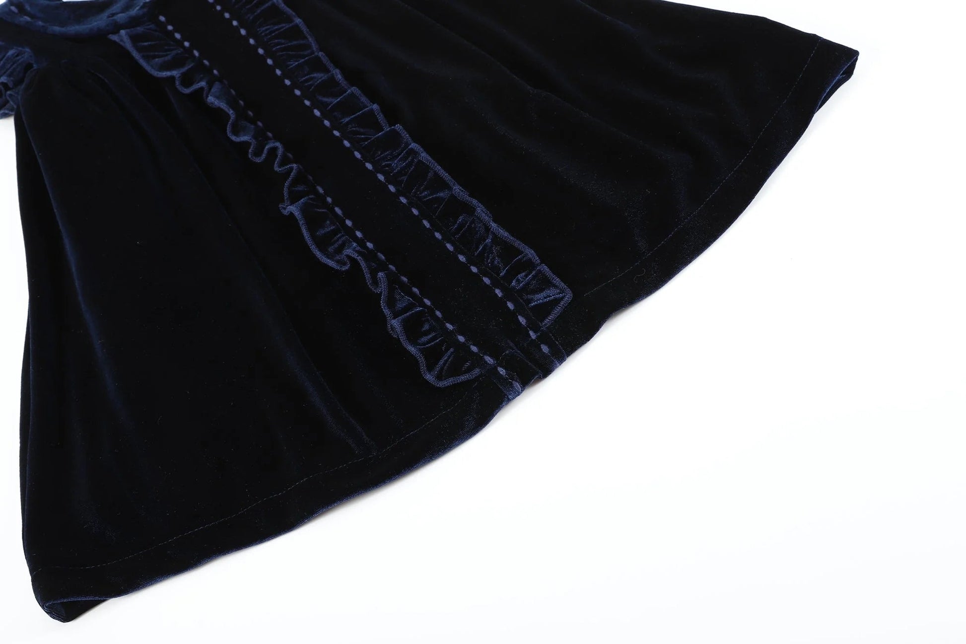 Navy Velour Flutter Dress - Magnolia BabyDress