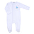 Ocean Bliss Blue Embroidered Footie - Magnolia BabyFootie