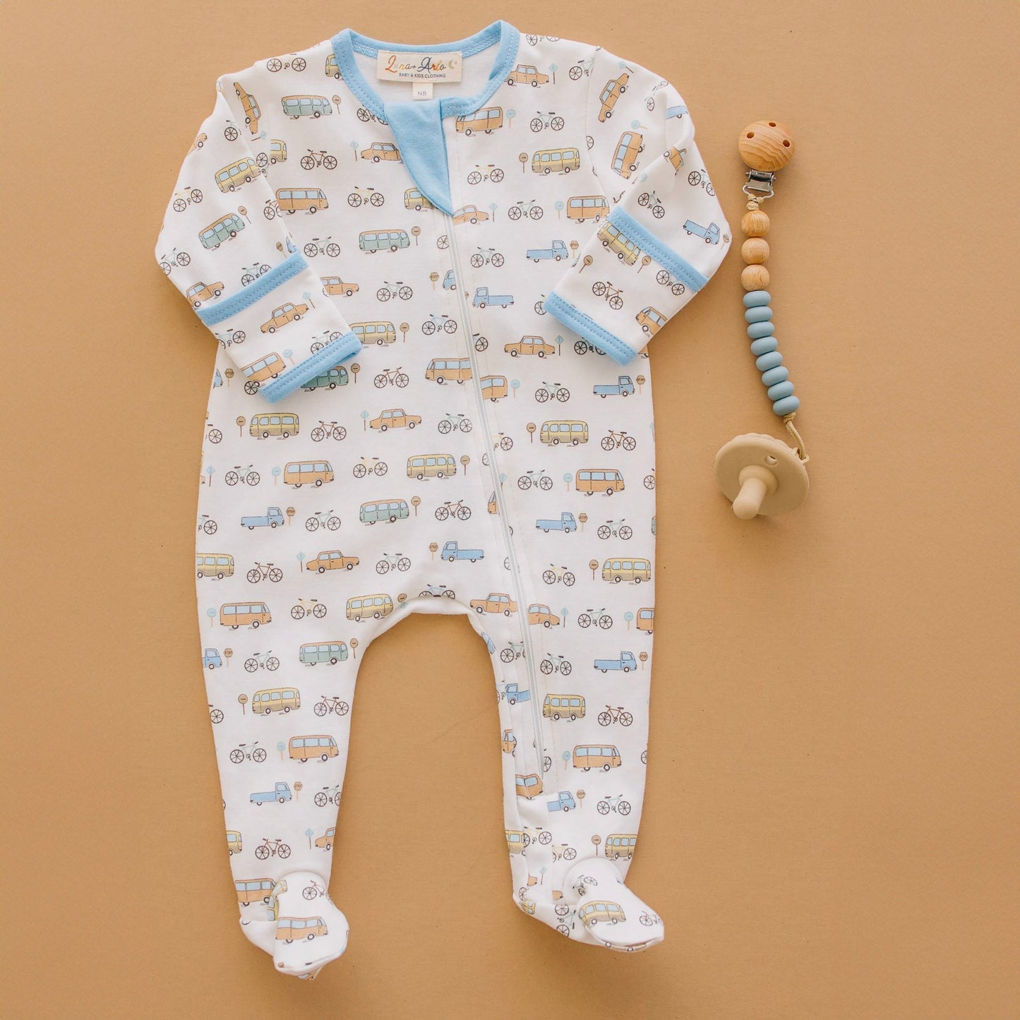 On the Move Zip Footie - Magnolia BabyFootie