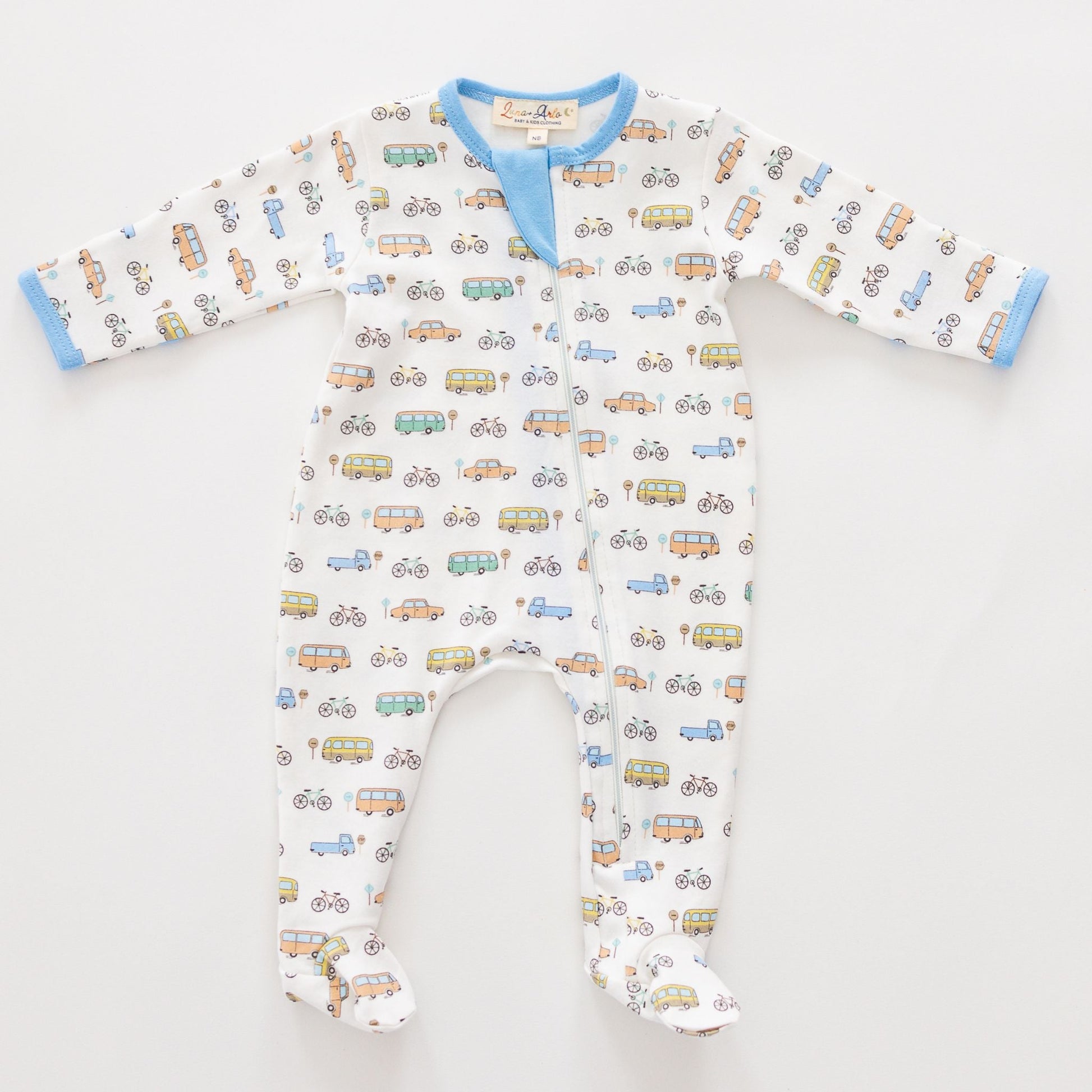 On the Move Zip Footie - Magnolia BabyFootie