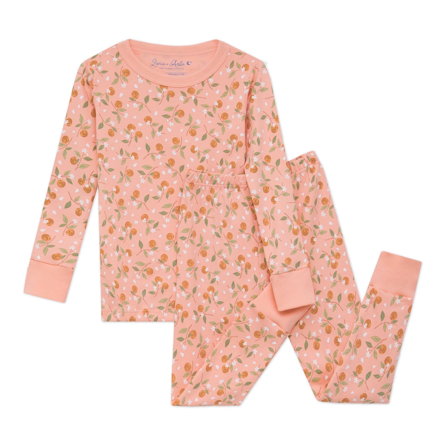 Orange Blossoms Long Pajamas - Luna and ArloLong Pajamas