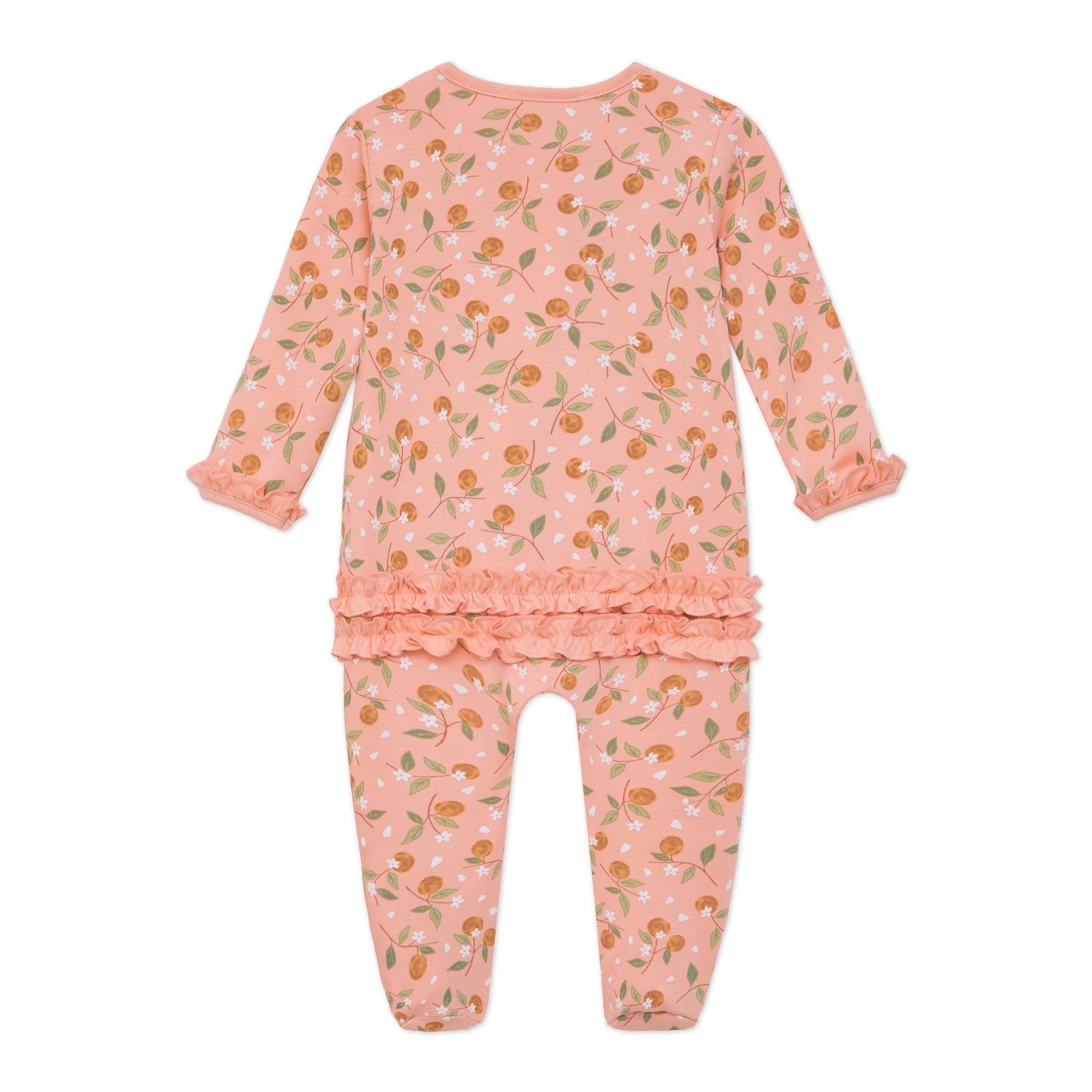 Orange Blossoms Zip Footie - Luna and ArloFootie