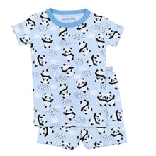  Panda Love Blue Short Pajamas - Magnolia BabyShort Pajamas