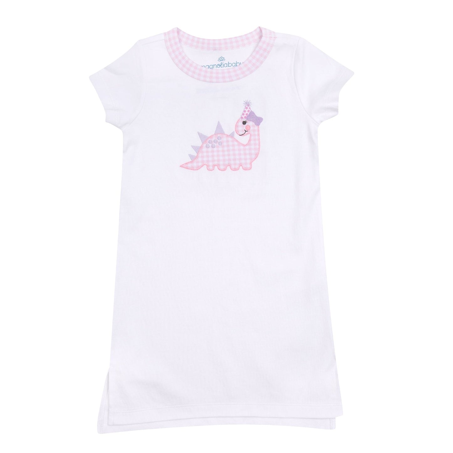 Partysaurus! Applique Nightdress - Pink - Magnolia BabyNightdress
